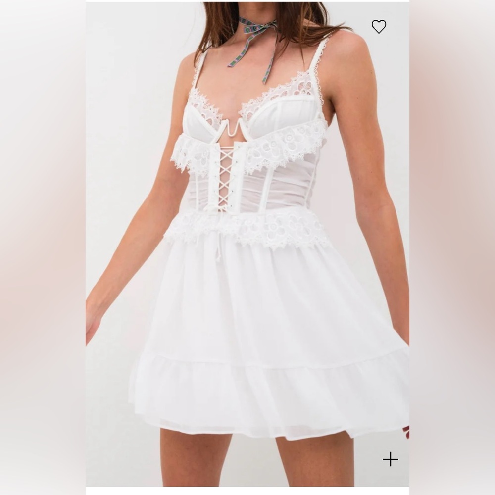 Farmhouse Floral Slip Dress For Love and Lemons White dress